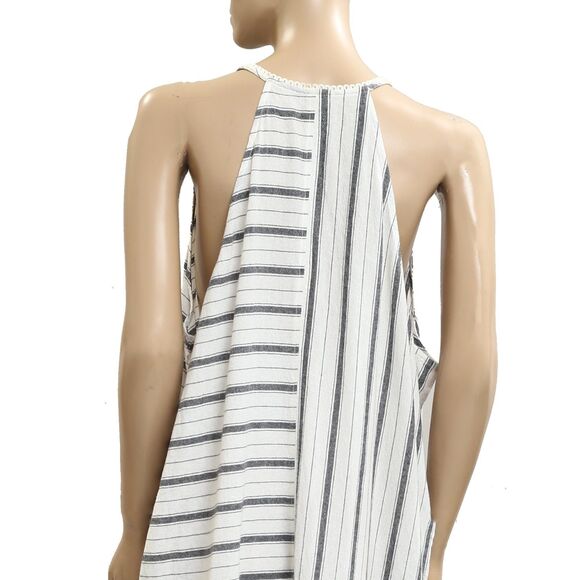 Free people Free-est Wowza Midi Dress Mixed Striped Printed Cotton S New 283606 - Picture 7 of 8